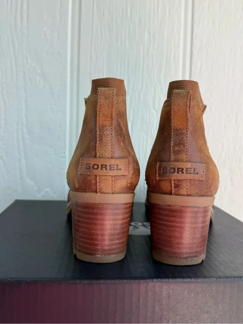 Sorel Tan Suede Chelsea Ankle Booties